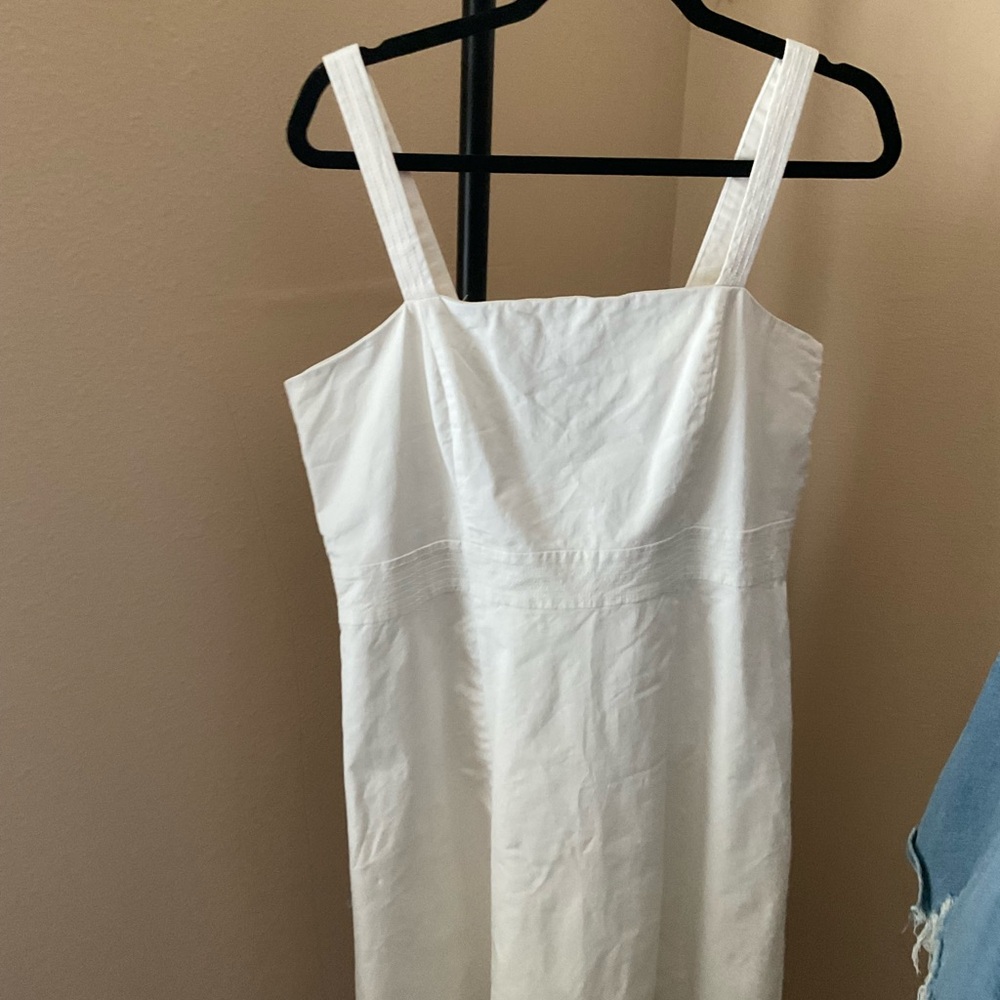 Merona White Sleeveless Square Neck Midi Sundress